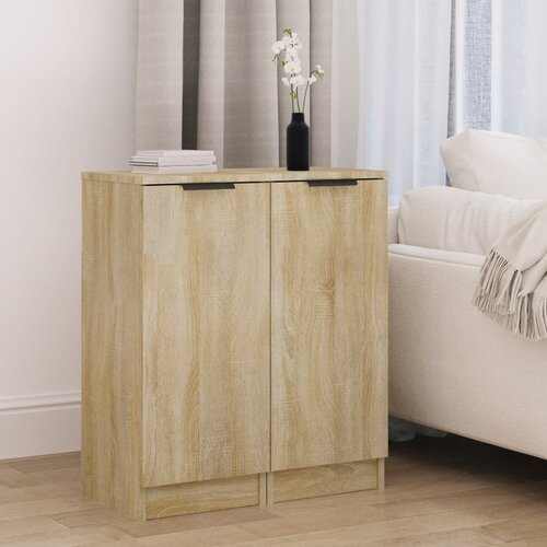 The Living Store Komode 2 kosa sonoma hrast 30x30x70 cm konstruiran les - Komoda, (21663312) Slike
