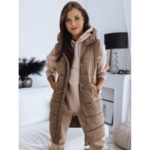 DStreet Women's quilted vest NOELIA khaki TY3131 Cene