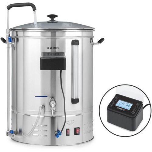 Klarstein Brauheld Pro, kotel za slajenje, 3300 W, 70 l, 30 - 100 ° C, obtočna črpalka, nerjaveče jeklo Cene
