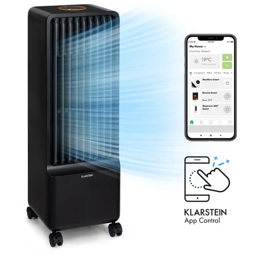 Klarstein Maxflow Smart, hladilec zraka 3 v 1, ventilator, vlažilec zraka, 5 l, WiFi, daljinski upravljalnik, 2 × hladilni set