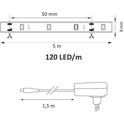  led traka 5m LED/36W/12V 4000K Slike