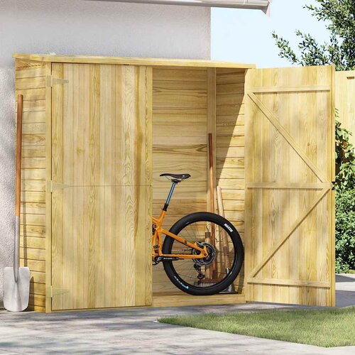 vidaXL Vrtna lopa za orodje 163x50x171 cm impregnirana borovina Cene