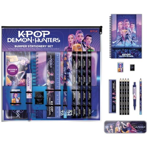 KPop Demon Hunters veliki set &amp;scaron;kolskog pribora Slike