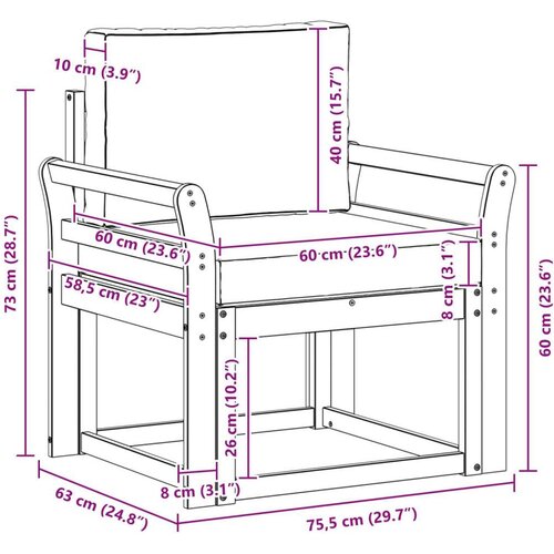  Set vanjskih sofa Čvrsto drvo akacije i poliester Slike