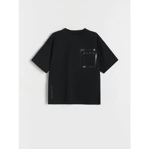 Reserved tiskana majica - črna