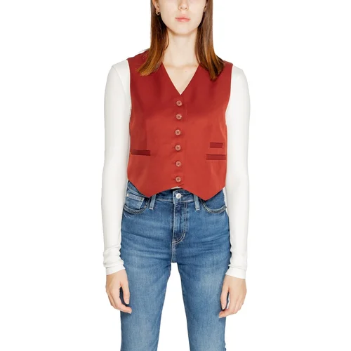 Vero_Moda VMTARA SL WAISTCOAT BOO 10311425 Smeđa