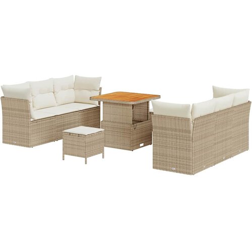  Sjedeća garnitura za vrt 9 kom. poliratan 80 x 80 x 71 cm Slike