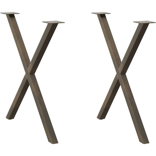 vidaXL Noge jedilne mize v obliki črke X 2 kosa 70x(72-73) cm jeklo Cene