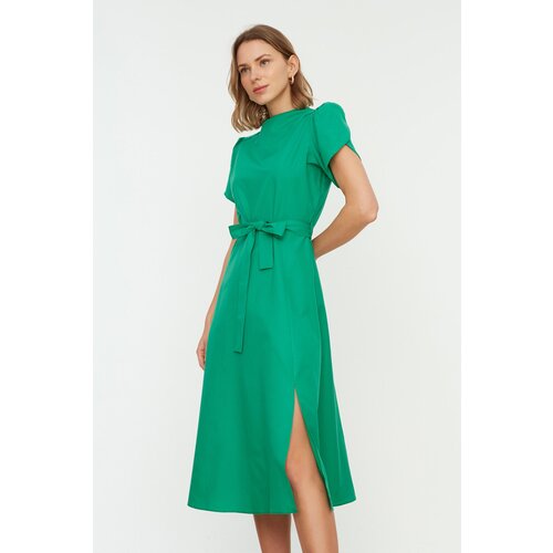 Trendyol Green Belted Sleeve Detailed Dress Cene