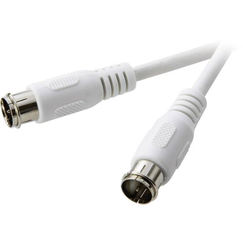 SpeaKa Professional SAT priključni kabel SpeaKa Professional\, [1x hitri F-vtikač - 1x hitri F-vtikač]\, 10 m\, 75 dB\, bela, (20432157) Slike