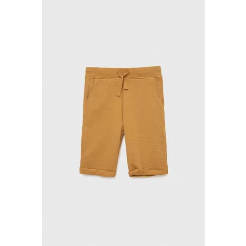Guess Otroške bombažne kratke hlače rumena barva