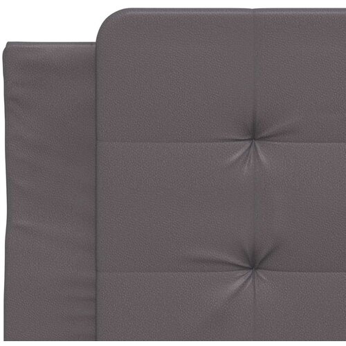  Krevet s madracem sivi 90 x 190 cm od umjetne kože Slike