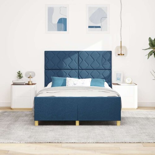 VidaXL krevet od plavog platna 140x190 cm Slike