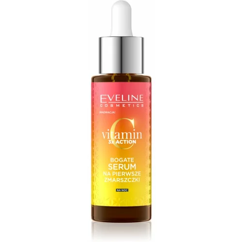 Eveline Cosmetics Vitamin C 3x Action noćni serum za prve bore 30 ml