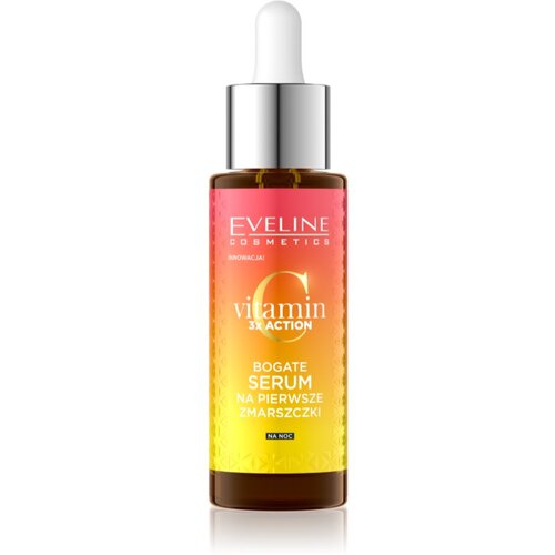 Eveline Cosmetics Vitamin C 3x Action nočni serum za prve gube 30 ml Slike