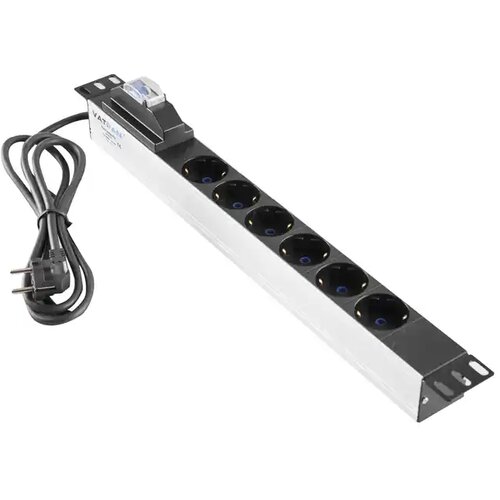 Mirsan 220V razvodni PDU panel 19/1U sa 6 utičnih mesta,kabl 2.5m MR.PRZ6S.SC Cene