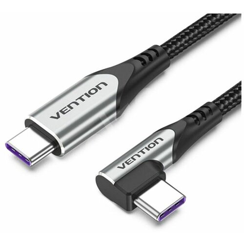 USB Type-C Kabl pod uglom 5A 2m - Sivi Slike