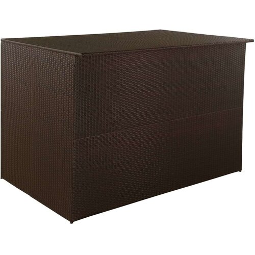 vidaXL Vrtna škatla rjava 150x100x100 cm poli ratan Cene