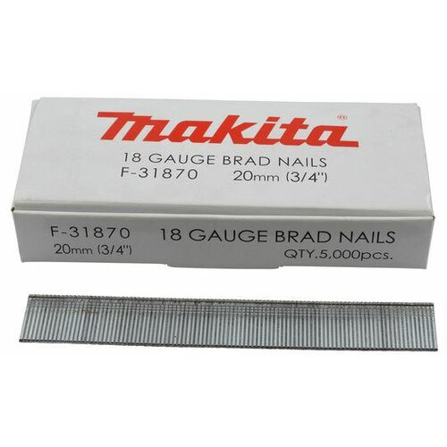Makita Ekseri sa malom glavom 18GA - 20 mm, pakovanje 5000 kom. (F-31870) Slike