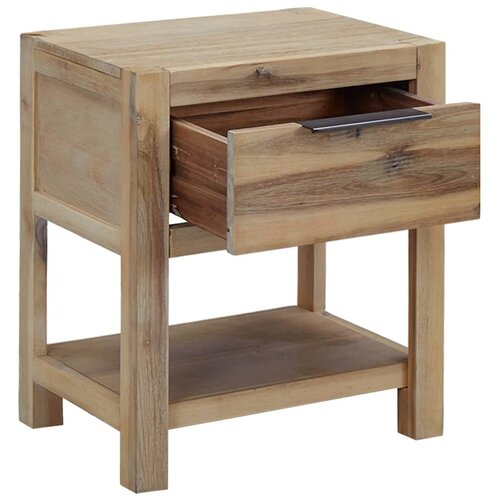 Maison Chic Nočna omarica - Nočna miza s predalom 40x30x48 cm trden akacijev les, (21686789) Slike