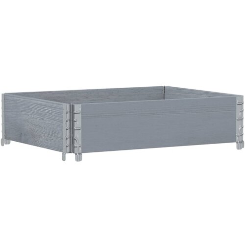 Maison Chic Vrtno korito - Greda - Cvetlični Lonec sivo 80x60 cm trdna borovina, (21788589) Slike