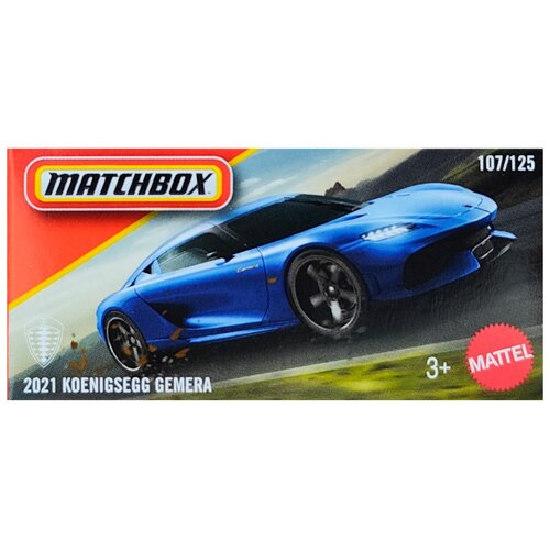 Mattel Matchbox: Kovinska avtomobilčka Koenigsegg Gemera 2021 v modri barvi 1/64 v papirnati škatli - Cene