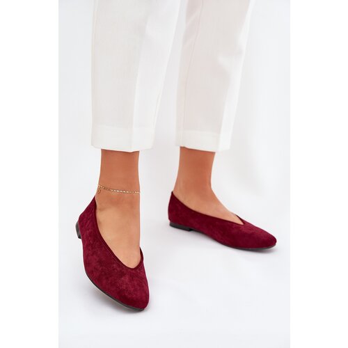 Boto Classic Ballet Flats Made Of Eco Suede Burgundy Osallin Cijene