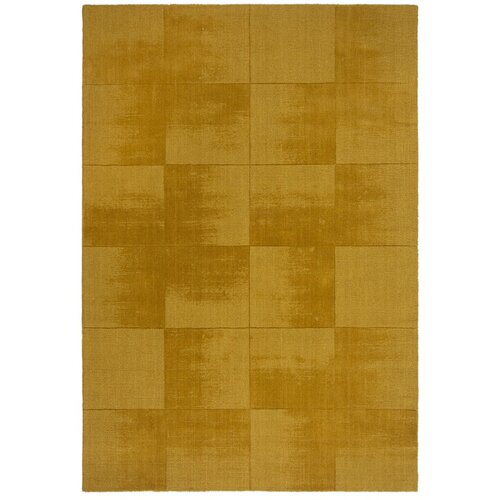 Flair Rugs Oker rumena ročno tkana volnena preproga 120x170 cm Demi Check Ombre – Cene