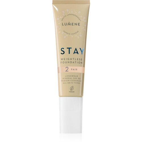 Lumene Stay Weightless tekući puder s mat fini&amp;scaron;em SPF 30 nijansa 2 Fair 30 ml Slike