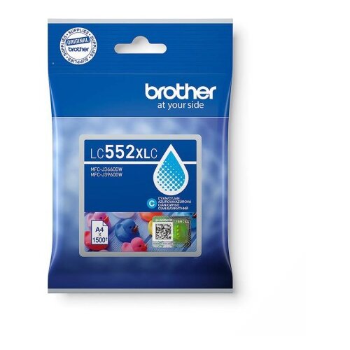 Brother Kartu&amp;scaron;a LC552XLC, cyan, 1.500 strani MFC-J3660DW, MFC-J3960DW Slike