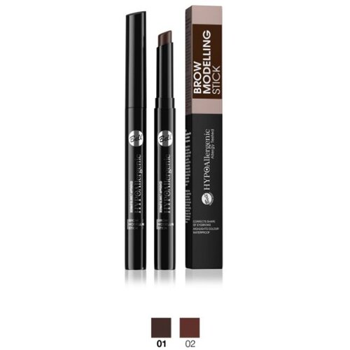 Bell HYPOAllergenic Hypoallergenic Brow Modelling Stick vosek za oblikovanje las za obrvi odtenek 01 Brunette 1.4 g Slike