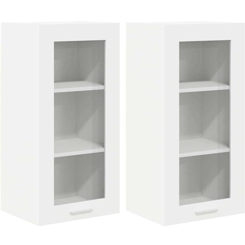 VidaXL viseći ormarić s policom riga 2 pcs bijelo 40 x 31 x 80 cm Slike