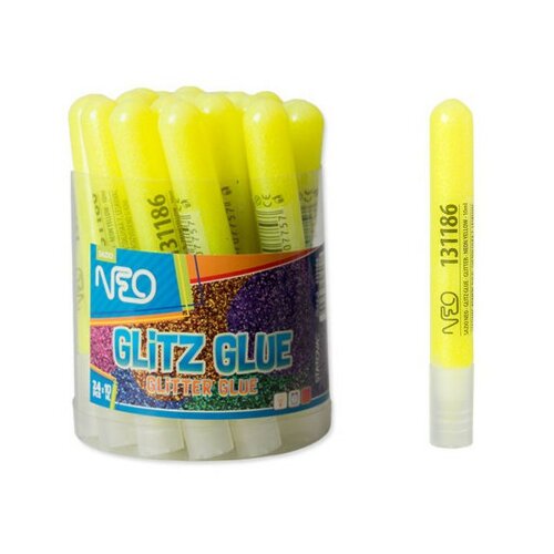 Glitz Glue, lepak sa šljokicama, žuta neon, 10ml ( 131186 ) Slike