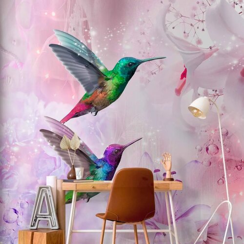  Foto tapeta - Colourful Hummingbirds (Purple) 98x70 Samoljepljiva Cene