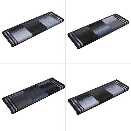  Samoljepljivi otirači za stepenice 15 kom 65x21x4 cm crno-sivi Slike