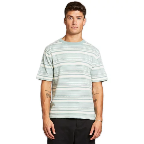 DEDICATED Short Sleeve Knitted T-shirt Husum Mint