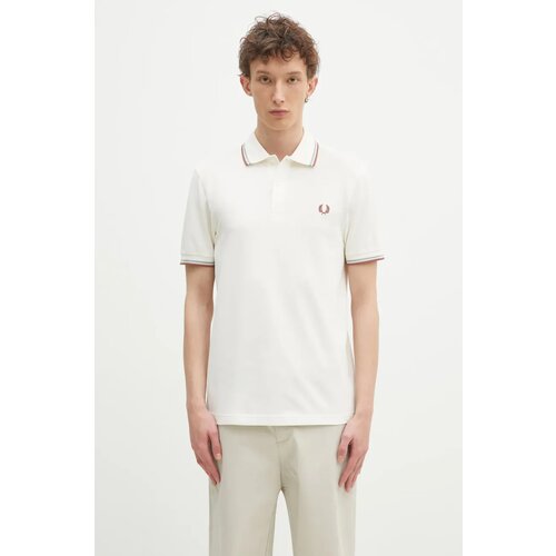 Fred Perry Pamučna polo majica boja: bež, s aplikacijom, M3600.Y20 Cijene
