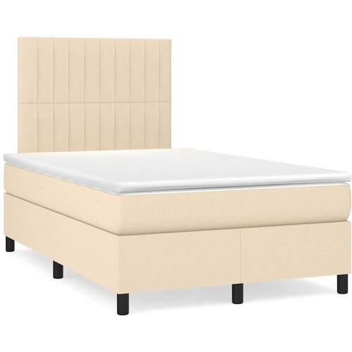  box spring s madracem krem 120 x 190 cm od tkanine Cijene