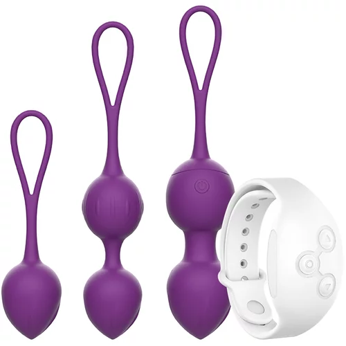 Rewolution Rewobeads Vibrating Balls Remote Control with Watchme Technology Purple