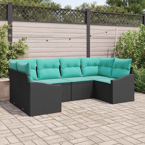  Set sofe 6 kom. Crna poliratan 234 x 123,5 x 85 cm Cene