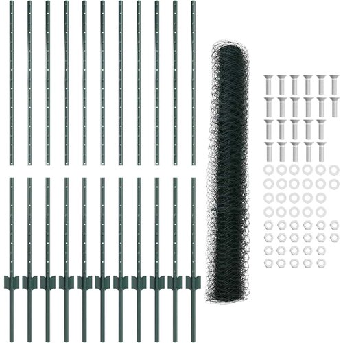  Heksagonalna ograda s stubom 25 x 1,2 m Čelik premazan PVC-om Slike