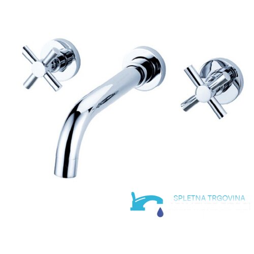 EYN Elegantna stenska armatura za umivalnik | pipa SU0167 &amp;mdash; Krom Slike