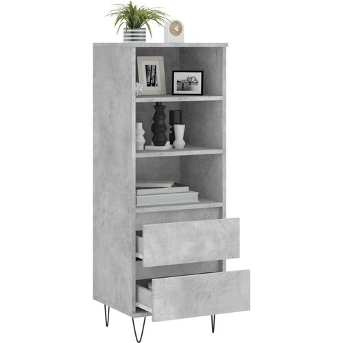 VidaXL Visoka komoda boja betona 40 x 36 x 110 cm konstruirano drvo Slike