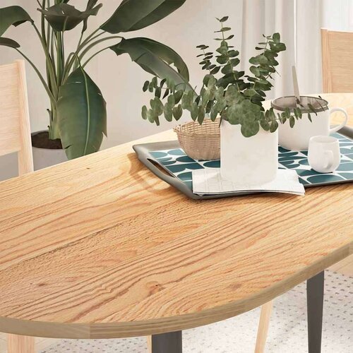 vidaXL Mizna plo&scaron;ča 140x60x2 cm trdna hrastovina ovalna Cene
