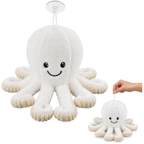  Plush Octopus Plush Toy with Suction Cup, White, 16 cm Cijene