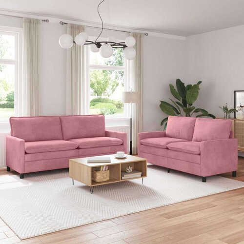 Set sofe 2 pcs Ružičasta Baršun Cene