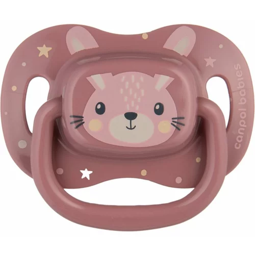 Canpol Cute Animals Soother 6-18m duda Pink 1 kos