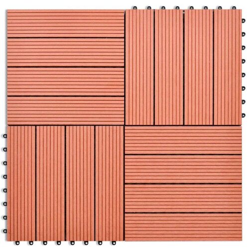  WPC pločice 30 x 30 cm 11 kom 1m2 Smeđa Slike
