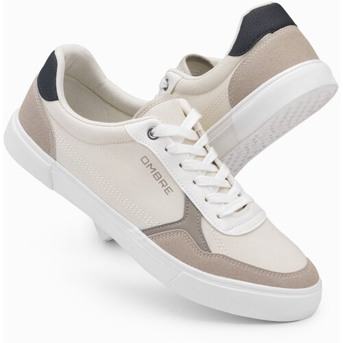 Ombre Men&amp;#039;s sneaker shoes with colorful accents - cream Slike