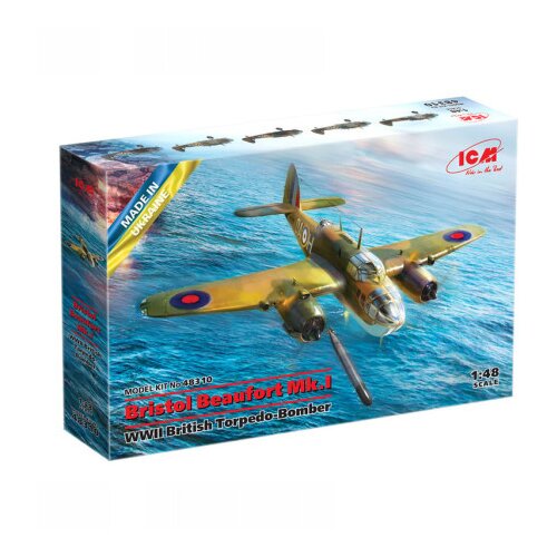 ICM model kit aircraft - bristol beaufort mk.i wwii british torpedo-bomber 1:48 ( 060945 ) Cene